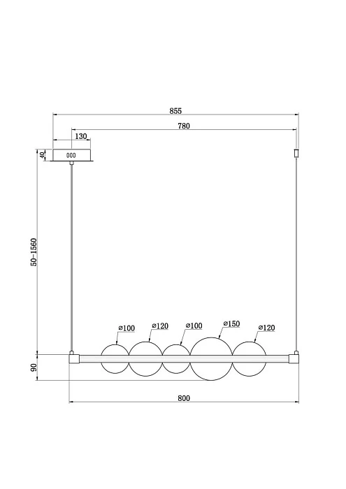 Подвесной светодиодный светильник Freya Glaze FR5396PL-L11BS