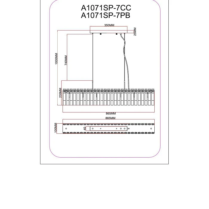 Подвесной светильник Arte Lamp Mayotte A1071SP-7CC