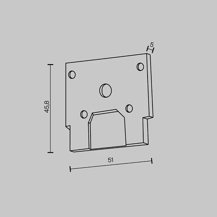 Торцевая заглушка для шинопровода Maytoni Technical ClipLine Exility черная 1шт TRA034EC-SCCL-42B