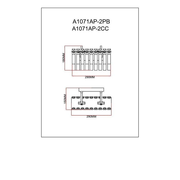 Настенный светильник Arte Lamp Mayotte A1071AP-2PB