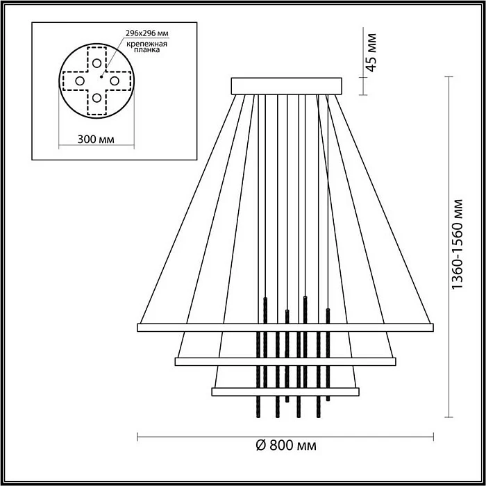 Подвесной светодиодный светильник Odeon Light L-vision Monica 3901/99L