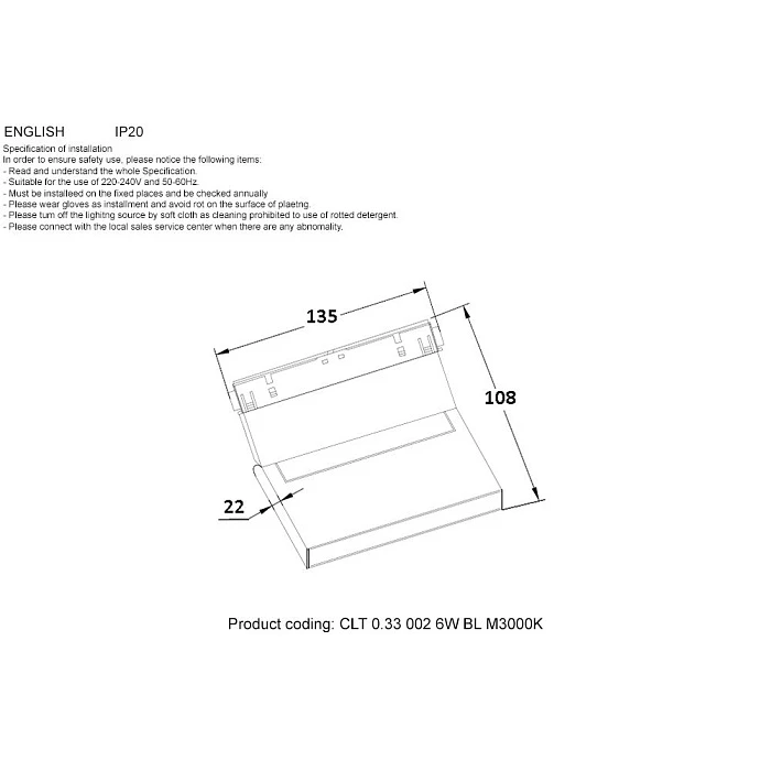 Трековый светодиодный светильник Crystal Lux CLT 0.33 002 6W BL M3000K