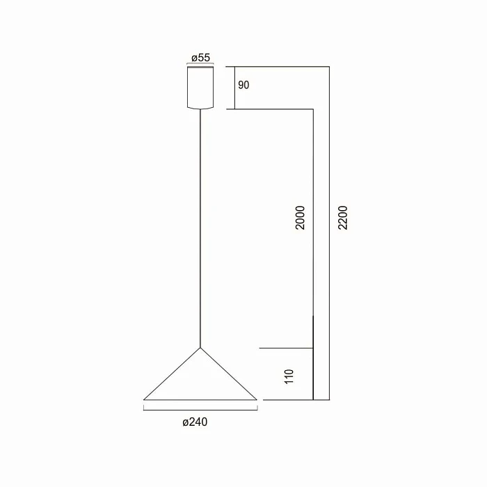 Подвесной светильник Mantra Cono 9452