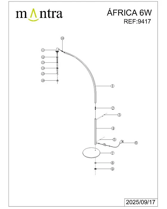 Торшер Mantra Africa 9417