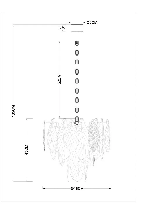 Подвесная люстра Arte Lamp Felicita A4080LM-6GO