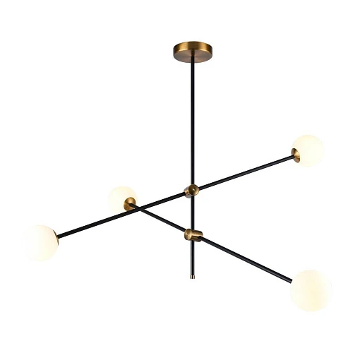 Подвесная люстра Gerhort G31108/4BK+GD WT