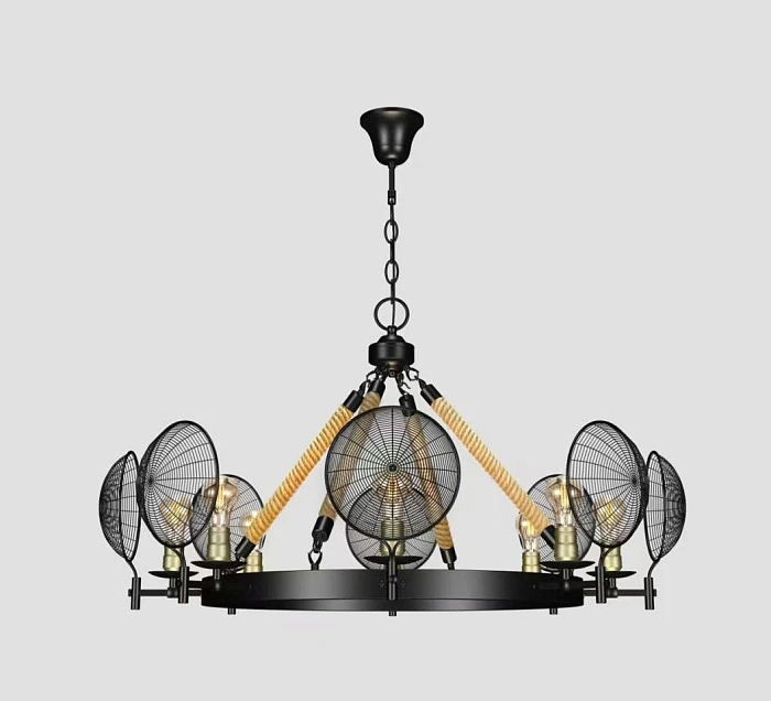 Люстра подвесная Alfa Light F3524-04 Black E27*8