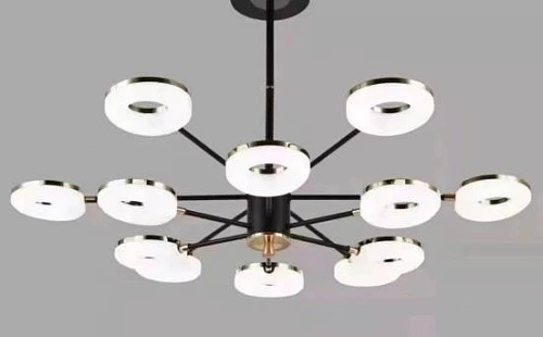 Люстра подвесная Alfa Light F3824-19 BK LED 2 COLOUR