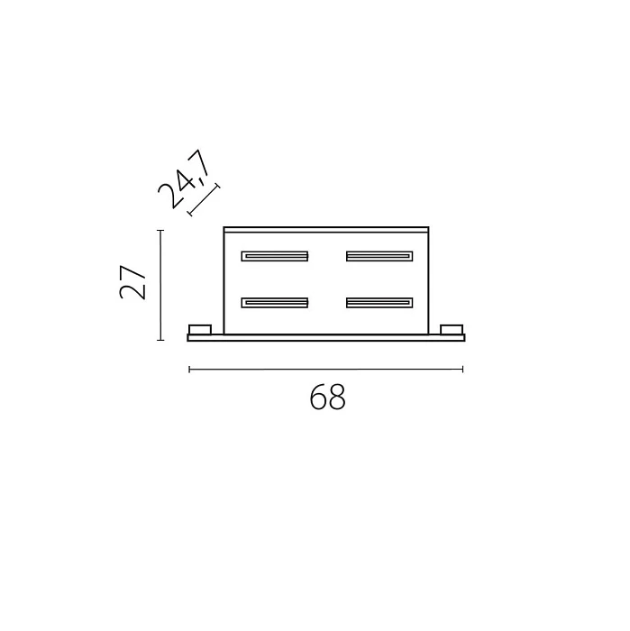 Соединитель прямой к треку 5040xx-(F)/(R) Quattro Lightstar 504106-FR