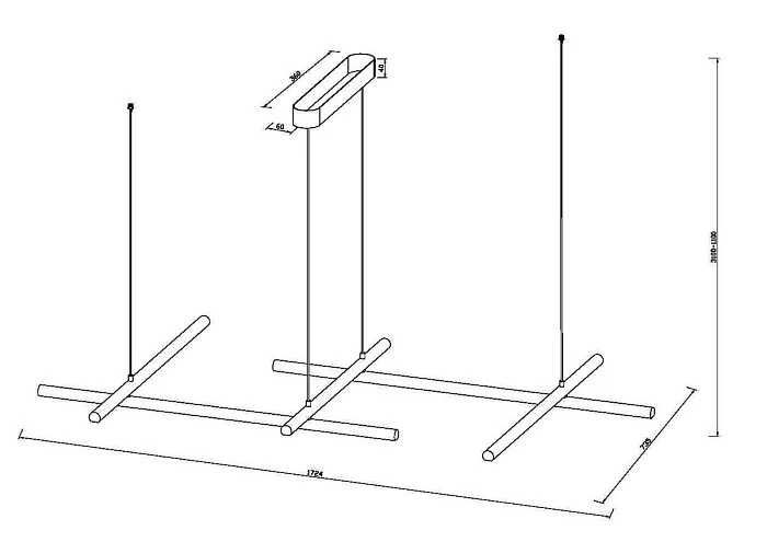 Подвесной светодиодный светильник Maytoni Radiance MOD278PL-L86G3K1