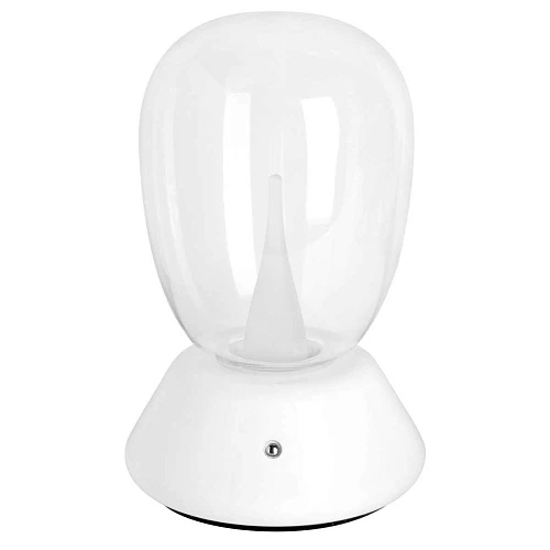 Настольная лампа диммируемая 10W 3000K прозрачный/белый Uovo III Lightstar 807906