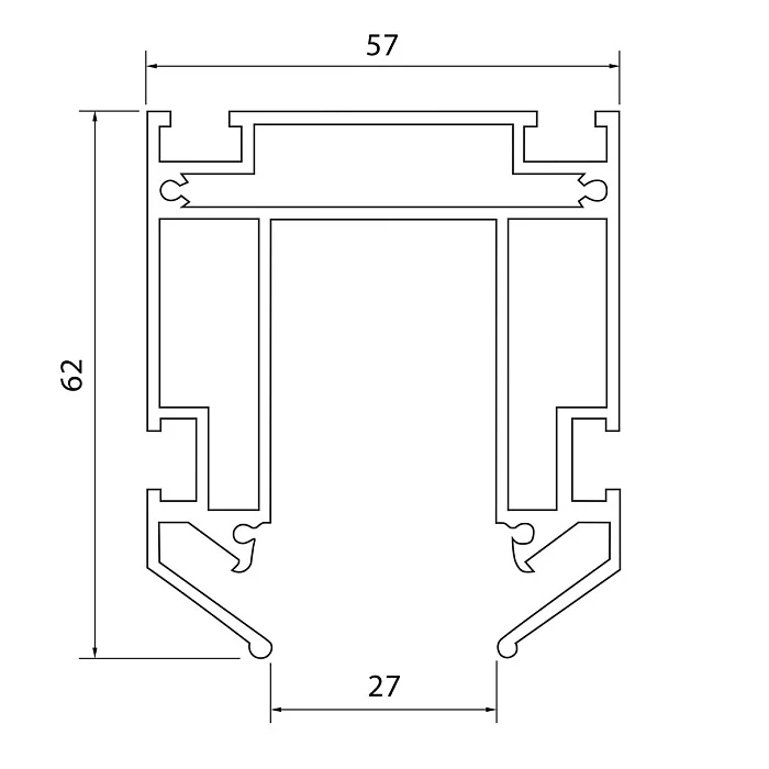 Профиль в натяжной ПВХ потолок ST Luce Skyline 48 ST003.129.03