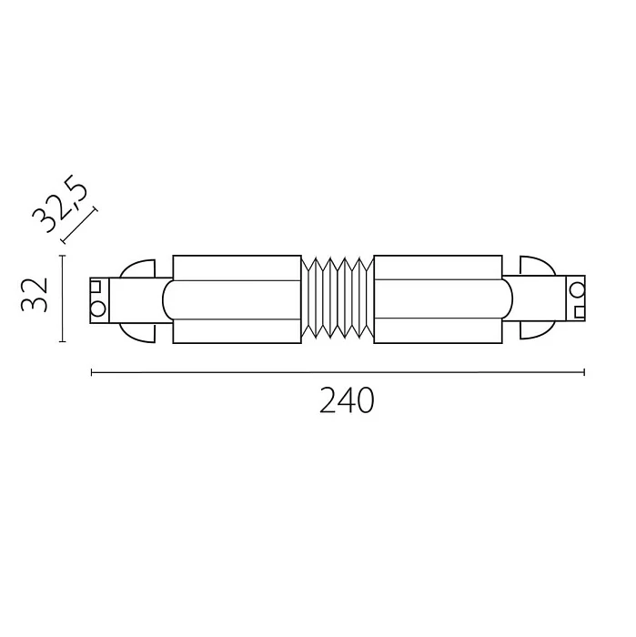 Соединение гибкое к треку 5040xx-(F)/(R) Quattro Lightstar 504157-FR