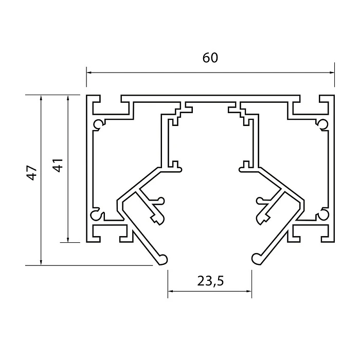 Шинопровод под натяжной потолок ST Luce Skyline 48 ST047.539.02