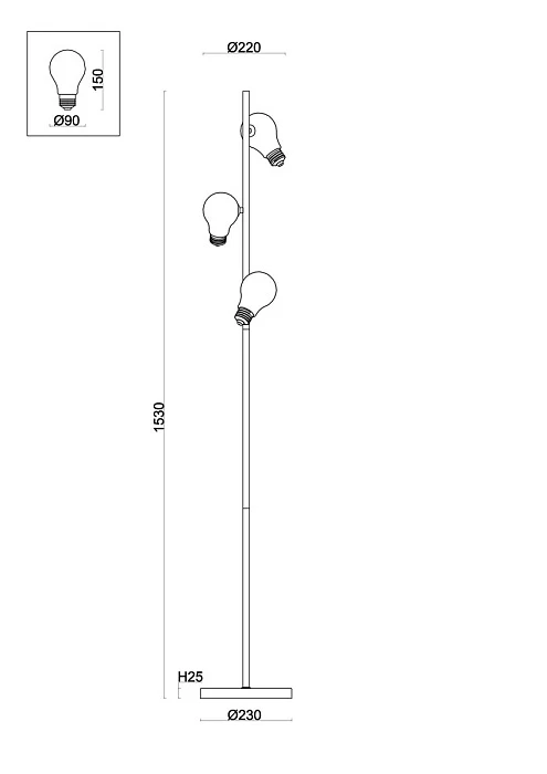 Торшер Freya Evidence FR5372FL-03BS