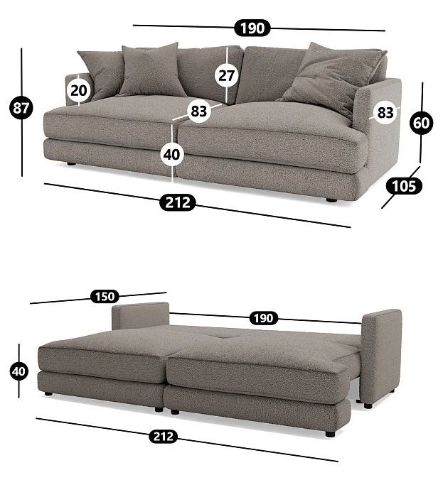 Диван Fiesta Ибица прямой