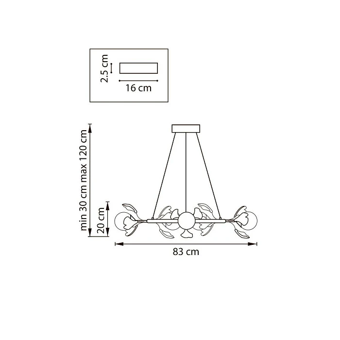 Люстра подвесная Ceramo BW Lightstar 799097