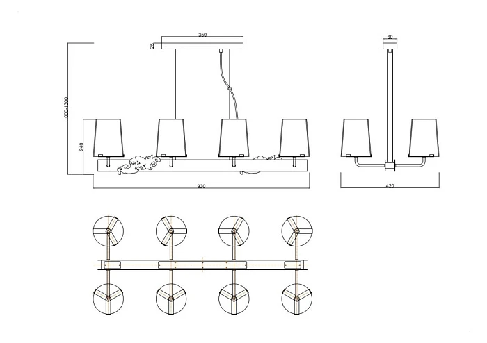 Подвесной светильник Maytoni MOD040PL-08CH