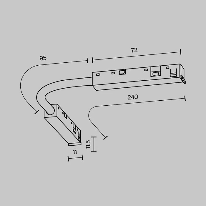 Коннектор питания шарнирный Exility X, черный Maytoni Technical EXILITY X Accessories for tracks Exility X TRA239CS-42B