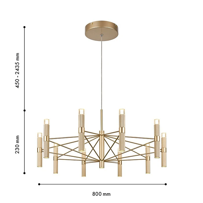 Подвесная светодиодная люстра Favourite Blick 4759-10P