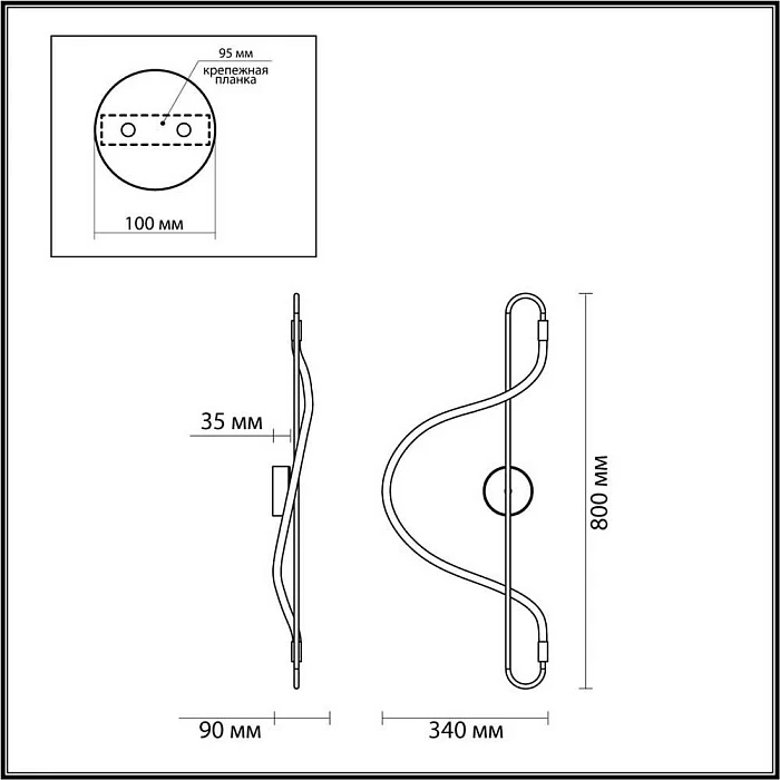 Настенный светодиодный светильник Odeon Light Hightech Keys 4303/19WL