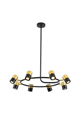 Люстра подвесная Alfa Light F3524-19 Gold+Black GU10*8