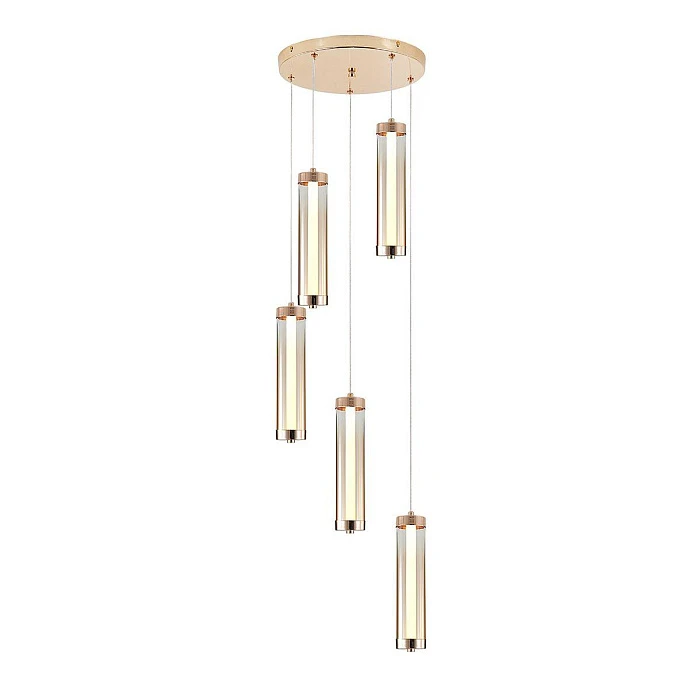 Подвесная светодиодная люстра Indigo Rilucente 11061/5P Gold V000151L