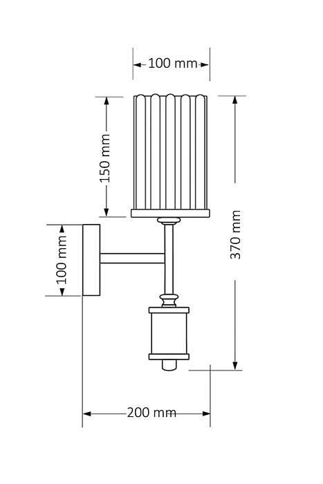 Настенный светильник KUTEK MOOD Artu Ryfel ART-K-1(N)R
