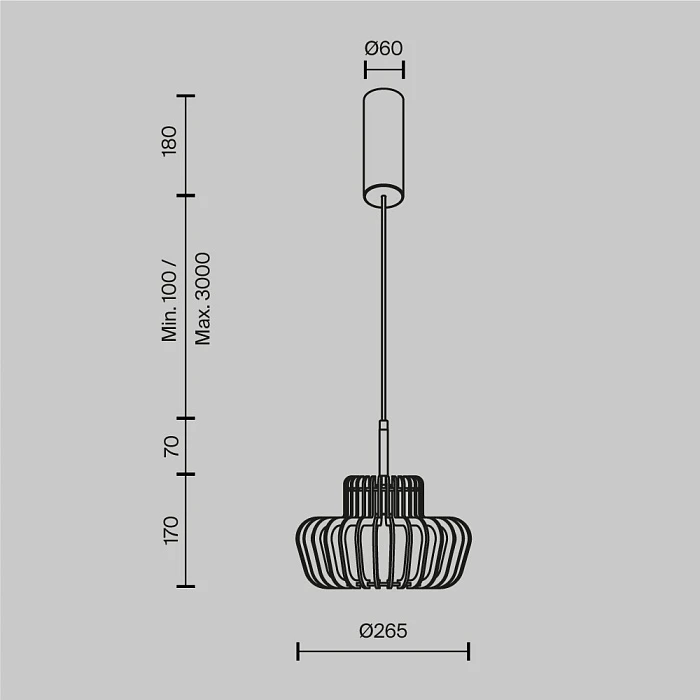 Подвесной светильник Maytoni MOD465PL-L12BK2