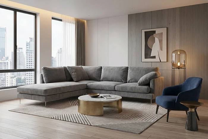 Диван IVASA Saha угловой со спинкой