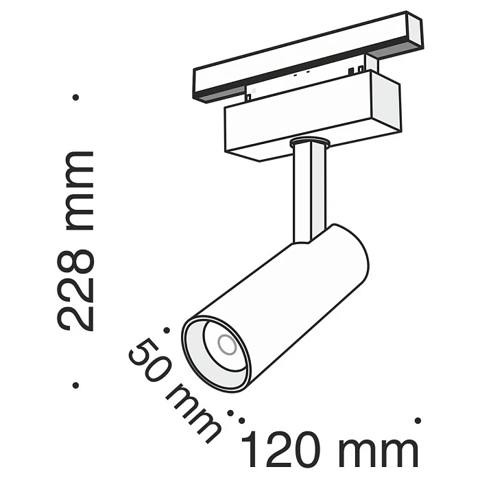 Трековый светодиодный светильник для магнитного шинопровода Maytoni Track Lamps TR019-2-10W3K-B