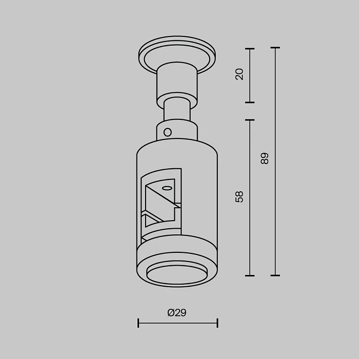 Комплектующие для трековой системы Maytoni Technical TRA155CW-S1-PT