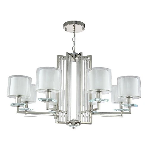 Подвесная люстра Crystal Lux Nicolas SP-PL8 Nickel/White