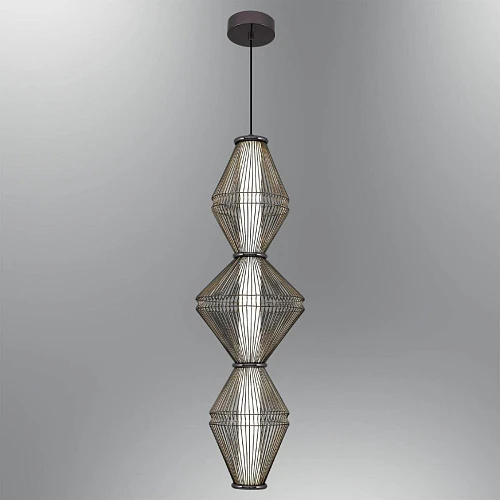 Светильник подвесной Alfa Light F3024-12 BLACK CHROME