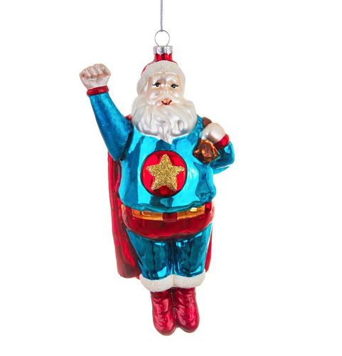 Елочное украшение S&B 720383 Супер Санта Клаус
