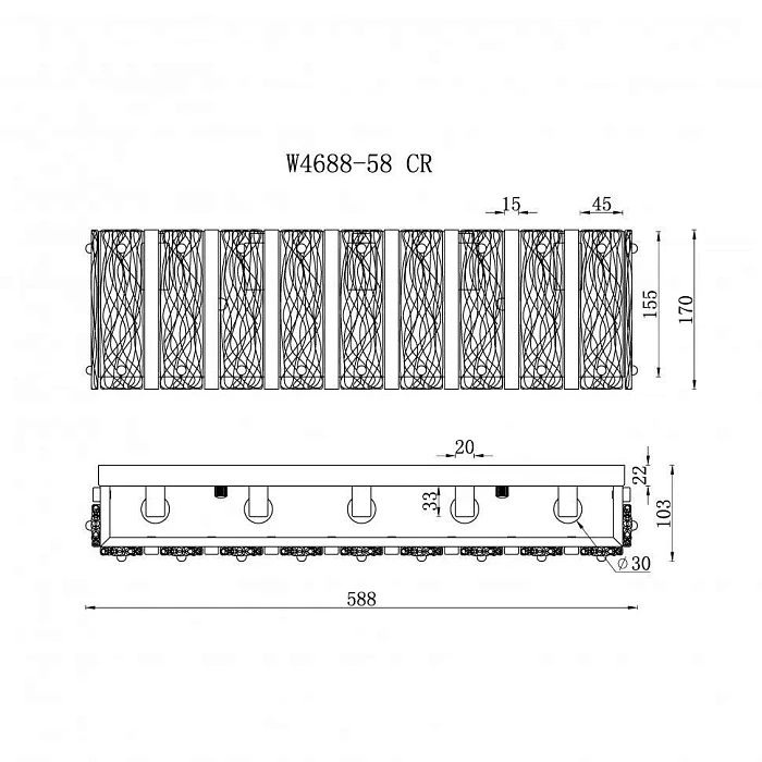 Подвесной светильник iLamp Panorama W4688-58 CR