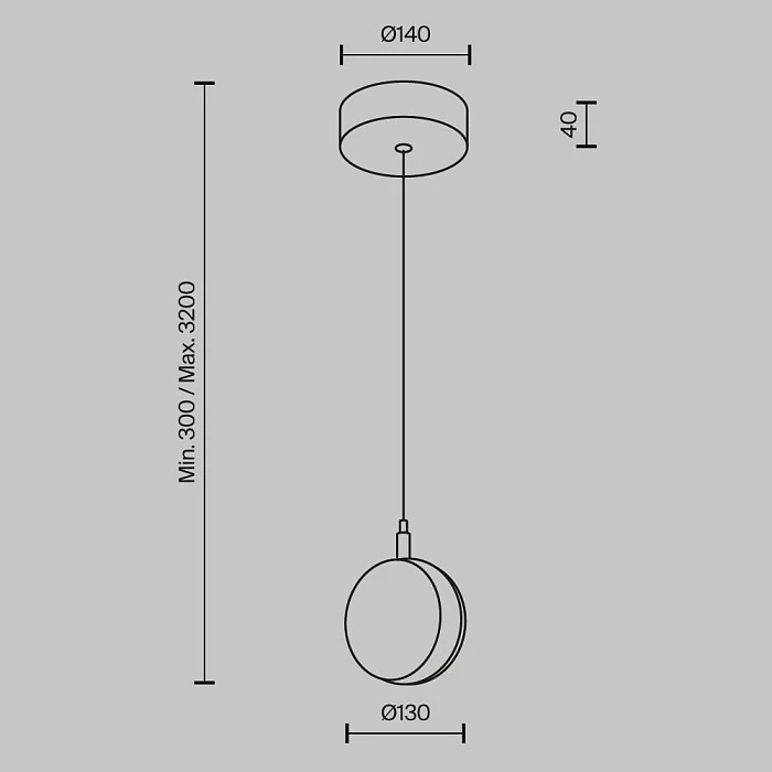 Подвесной светодиодный светильник Maytoni Mind MOD299PL-L10BS3K