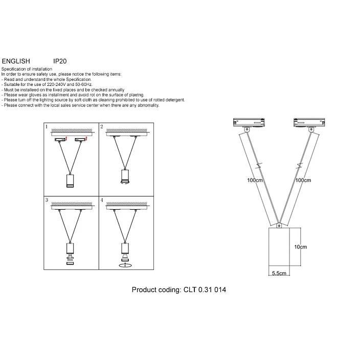 Трековый светильник Crystal Lux CLT 0.31 014 WH