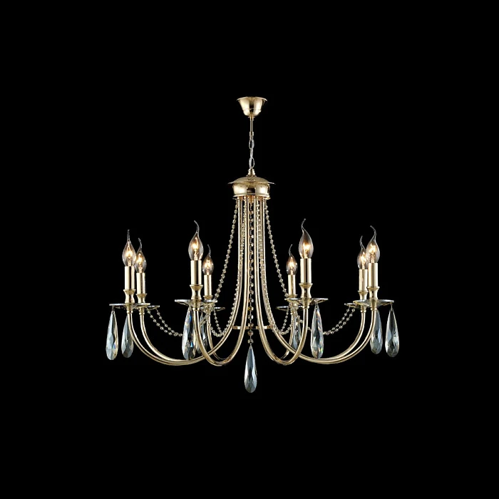 Подвесная люстра Crystal Lux Victoria SP8 Gold/Amber