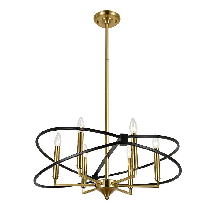 Подвесная люстра Indigo Trionfo V10020/6R Black V000487