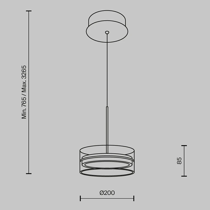 Подвесной светодиодный светильник Maytoni Dress code MOD348PL-L14BBS3K