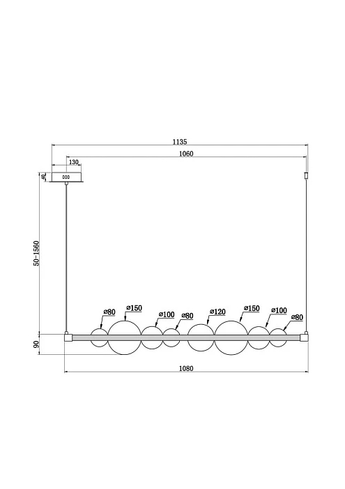 Подвесной светодиодный светильник Freya Glaze FR5396PL-L13BS
