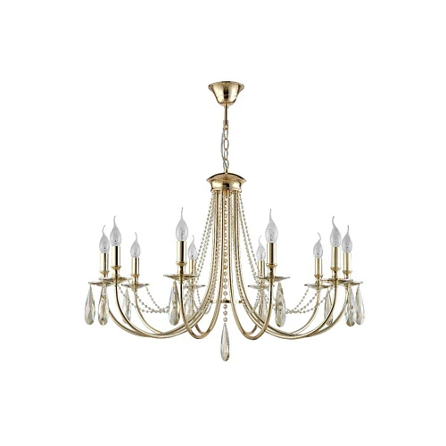 Подвесная люстра Crystal Lux Victoria SP10 Gold/Amber