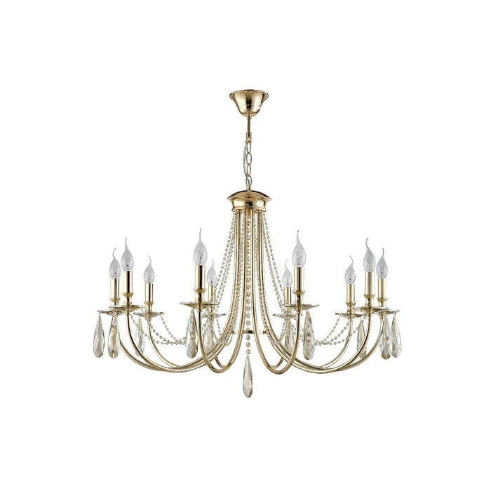 Подвесная люстра Crystal Lux Victoria SP10 Gold/Amber