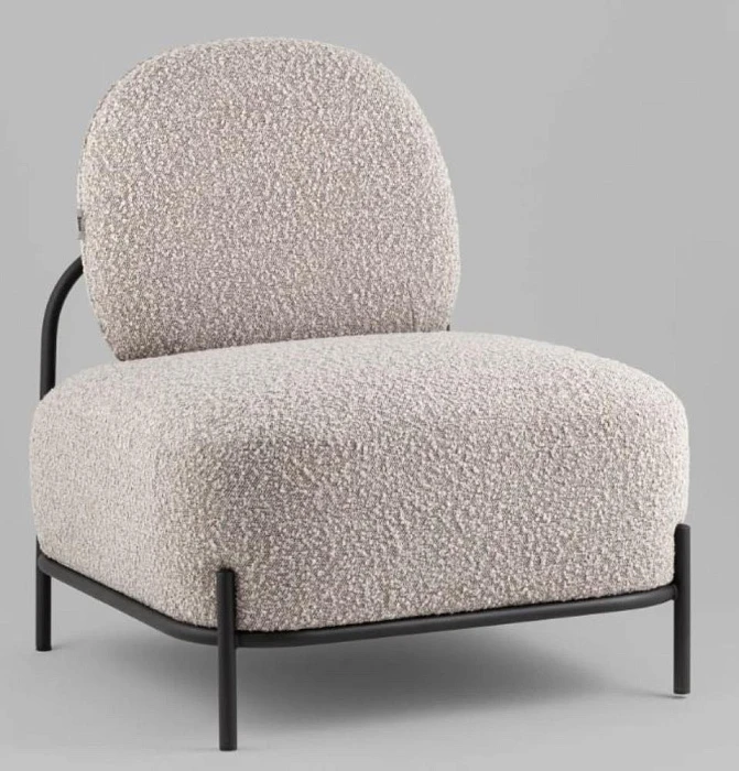 Кресло Stool Group Стоун new ткань букле серо-бежевый