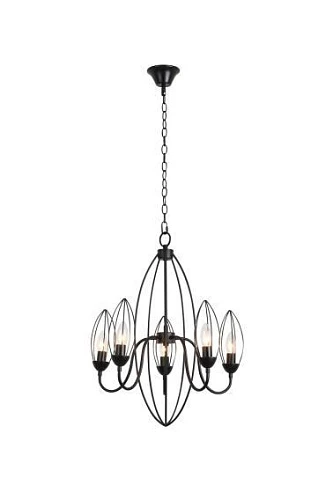 Люстра подвесная Alfa Light F3524-01 Black E14*5